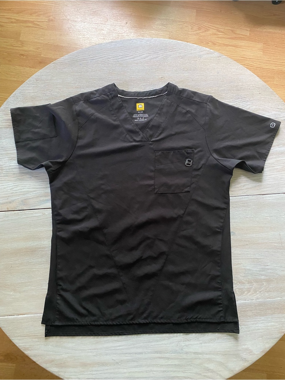 WonderWink Men's Black V-Neck Scrub Top
